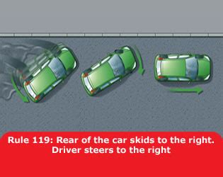 steering in the skid meaning